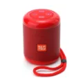 Tragbarer Mini Bluetooth Lautsprecher Kabelloser Outdoor Soundbox mit Trageband Rot - Rot