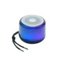 Tragbarer kabelloser Bluetooth-Lautsprecher mit buntem Farbverlauf und starkem Bass. - Schwarz