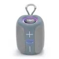 Portable mini Bluetooth speaker with LED light, TWS wireless outdoor audio device. - Gray