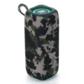 Tragbarer Bluetooth Lautsprecher mit Camouflage Muster, RGB Lichtern und kabellosem Design. - Tarnfarben
