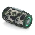 Tragbarer kabelloser Bluetooth-Lautsprecher mit Tarnmuster und RGB-Beleuchtungseffekt. - Tarnfarben