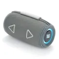Tragbarer Bluetooth Lautsprecher Outdoor Zylindrischer Kabelloser Bass RGB Licht Box - Grau