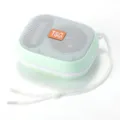 Portable mini bluetooth speaker with macaron mint green design, wireless outdoor sound box. - Light Green