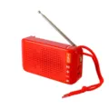 Haut-parleur Bluetooth sans fil portable rouge avec antenne pour la musique en plein air. - Rouge