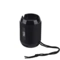 Tragbarer kabelloser Bluetooth-Lautsprecher mit starkem Bass und Trageriemen für Outdoor. - Schwarz