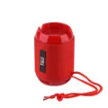 Tragbarer kabelloser Bluetooth-Lautsprecher mit Riemen, Mini Outdoor Stereo Sound Bass rot. - Rot