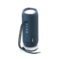 Tragbarer kabelloser Bluetooth-Lautsprecher mit Stoffdesign, wasserdichtem Bass und Outdoor. - Blau