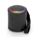 Tragbarer kleiner kabelloser Bluetooth-Lautsprecher mit RGB-Licht und Band für Outdoor. - Schwarz