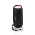 Schwarzer tragbarer kabelloser Bluetooth Lautsprecher Stoffzylinder mit Trageband und Tasten - Schwarz