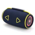 Tragbarer zylindrischer Bluetooth Lautsprecher mit RGB Licht für kabellose Outdoor Musik. - Blau