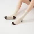 Antislip yogasokken met schattige randsel, perfect voor pilates en fitness training. - Eén maat / Rijst Koffie