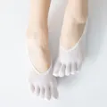 Weisse Zehensocken aus Mesh für Damen, atmungsaktive unsichtbare Sommer Booties Socken. - Einheitsgröße / Netz-Stil / Weiß