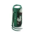 Waterproof portable wireless bluetooth speaker with camouflage fabric and bass sound design. - Green