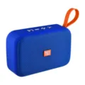 Tragbarer kabelloser Bluetooth-Lautsprecher mit starkem Bass und kompaktem Outdoor-Design. - Blau