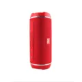 Altoparlante Bluetooth wireless portatile da esterno rosso con design cilindrico. - Rosso