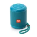 Tragbarer kleiner Bluetooth Lautsprecher mit Trageband Outdoor kabelloser Subwoofer Bass - Blaugrün