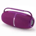 Portable wireless Bluetooth speaker with heavy bass, TWS pairing, and Type-C charging. - Large Flagship Purple