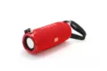 Portable waterproof fabric bluetooth speaker with deep bass and handsfree call function - Red