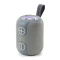 Haut-parleur Bluetooth sans fil portable avec lumières LED colorées, basses profondes et sangle. - Gris