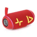 Tragbarer kabelloser Bluetooth-Lautsprecher mit sattem Bass, TWS und Trageschlaufe. - Rot