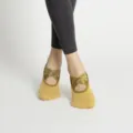 Chaussettes de yoga antidérapantes pour femmes, chaussettes de danse pilates éponge dorées, jaune - Taille unique / Jaune Rétro