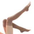 Open-toe over-the-knee yoga socks with anti-slip grips, brown exercise and dance wear. - One Size / Over-the-Knee - Open Toe Milk Coffee