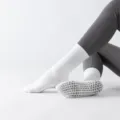 Witte antislip yoga sokken voor dames, ademende sportsokken voor pilates en training. - Eén maat / Wit