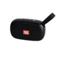 Tragbarer Bluetooth Lautsprecher mit Schlaufe, kleiner kabelloser Outdoor Subwoofer. - Schwarz