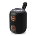 Enceinte Bluetooth sans fil portable avec lumières LED colorées, basses profondes et sangle. - Noir