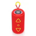 Roter zylindrischer tragbarer Bluetooth Lautsprecher mit RGB Beleuchtung Outdoor Sport - Rot