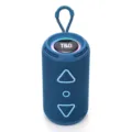 Blauer tragbarer Bluetooth-Lautsprecher mit RGB-Beleuchtung und starkem Tiefbass. - Blau