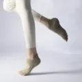 Anti-slip yoga socks for women, five toe pilates grip socks with breathable open arch design. - One Size / Open-Toe Bean Green