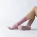 Pink non-slip yoga socks for women, thick plush pilates socks with grip dots for training. - One Size / Lovely Pink