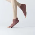 Damen Anti-Rutsch Yoga Socken offener Rücken Zehensocken atmungsaktiv Pilates rosa - Einheitsgröße / Offene Zehen Altrosa