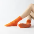 Orange non-slip yoga socks for women, breathable pilates athletic sports socks with grip. - One Size / Vibrant Orange