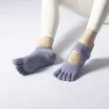 Pilates yoga five-finger socks women anti-slip purple variant size breathable sport - One Size / Full-Toe Misty Blue