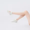 Chaussettes de yoga femme antidérapantes blanches dos-nu pilates fitness variante - Taille unique / Blanc Laiteux