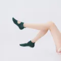 Chaussettes de Yoga Antidérapantes Femme Dos Ouvert Vert Foncé Pilates Fitness Grips - Taille unique / Vert Foncé