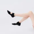 Chaussettes de yoga noires dos nu antidérapantes pilates fitness sport pour femmes actives - Taille unique / Noir