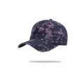 Lila Batik Baseballkappe mit goldenen Sternen, Vintage Denim Hut mit breiter Krempe. - Verstellbar / Lila
