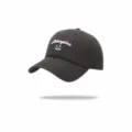 Grey embroidered soft-top baseball cap with Los Angeles letters for daily casual wear. - Adjustable / Soft Top Embroidered Baseball Cap (A-MW02876) / Gray