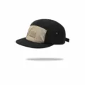 5-Panel Schnelltrocknende Kurze Krempe Baseball Cap Atmungsaktive Freizeitmütze Unisex - Verstellbar / Schwarz