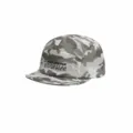 Casquette camouflage 5 panneaux visière plate streetwear blanc décontracté hip-hop brodé stylé - Réglable / Blanc