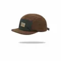 Braune 5-Panel-Camp-Cap, schnelltrocknende atmungsaktive Baseballkappe mit kurzem Schirm. - Verstellbar / Kaffee