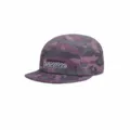 Casquette hip-hop camouflage violette 5 panneaux, style streetwear américain souple. - Réglable / Violet