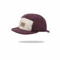 Burgundrote 5-Panel schnell trocknende kurze Krempe Baseballkappe, Sport Freizeit. - Verstellbar / Burgunderrot