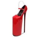 Red patent leather extreme high heels platform stiletto shoes for pole dancing women main - 35 / Red