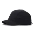 Black short brim baseball cap soft top quick drying sun protection hat for men and women - Black