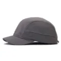 Dark gray short brim baseball cap, quick-drying casual dad hat in solid color design. - Regular Size / Gray
