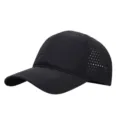Gorra de béisbol negra de secado rápido para verano, sombrero de sol transpirable deportivo. - M (56-58cm) / Negro